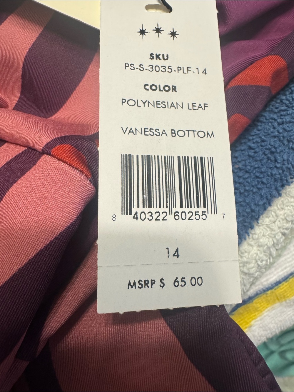 Hermoza two piece swimsuit Polynesian leaf print brand new with tags only tried - Picture 5 of 16